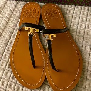 Tory Burch black leather sandal